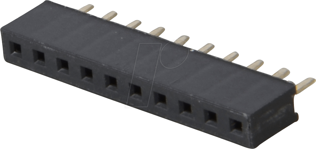 BL 1X10G 2,00 - 10pol. Buchsenleiste, gerade, RM 2,00