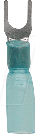 WE K405040HS - Gabelkabelschuh mit Schrumpfschlauch - 1,5 … 2,5 mm², M4, blau