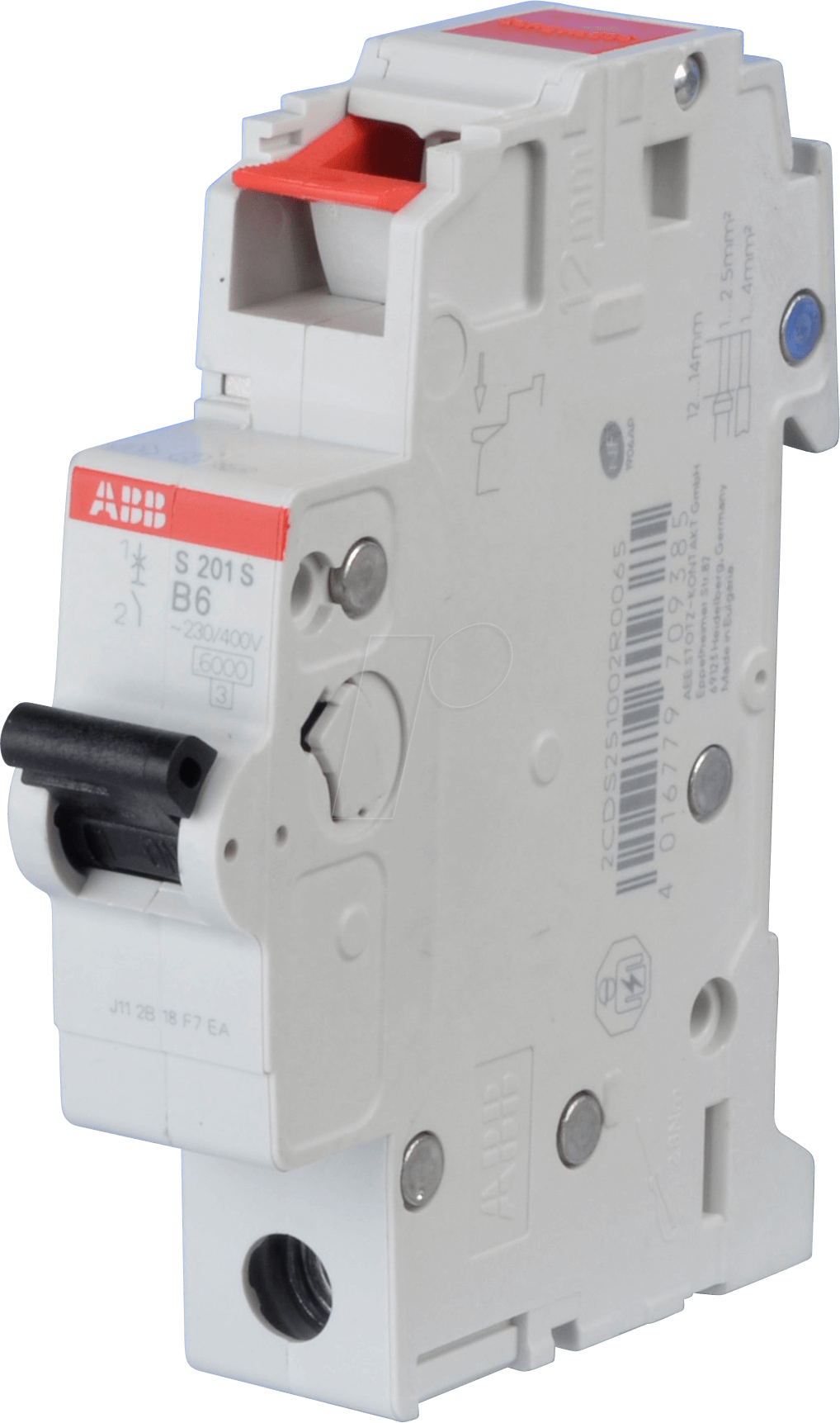 ABB S201S-B6 - Leitungsschutzschalter, Char. B, 6 A, 1 polig