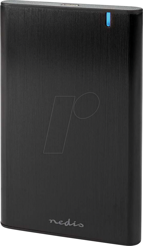 N HDDE25410BK - Festplattengehäuse, USB-A / USB-C, Aluminium, 2.5 ''