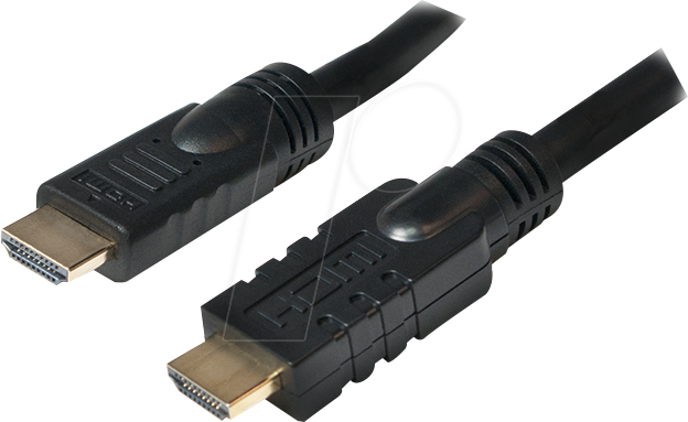 LOGILINK CHA0030 - HDMI A Stk. > HDMI A Stk., 4K@30 Hz, Verstärker, schwarz., 30,0