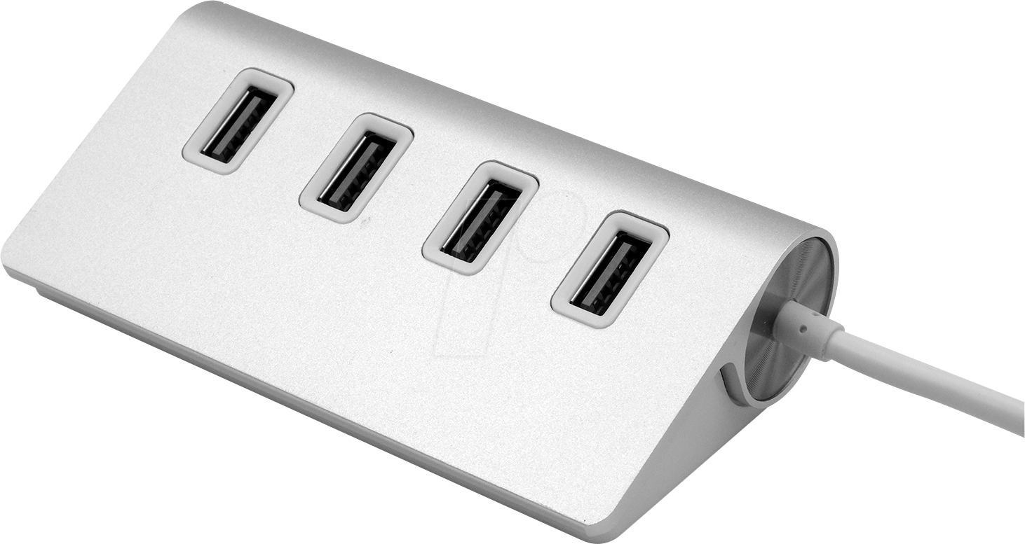 EXSYS EX-1134-2 - USB 3.0 4-Port Hub, 4x USB-A, Metall