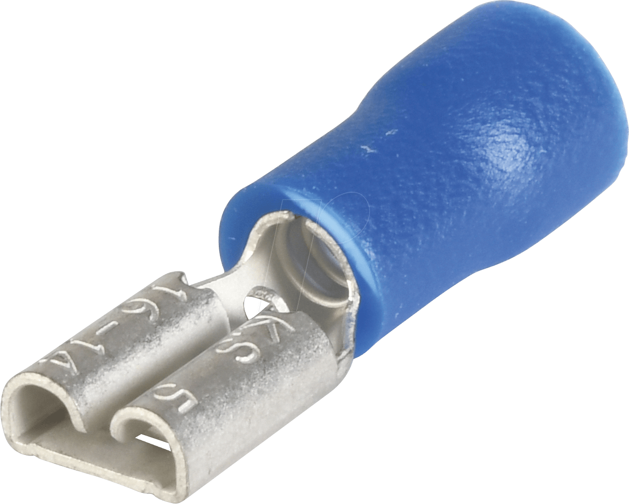 VT FSH-B-4,75 - Flachsteckerhülse, Breite: 4,75mm, blau