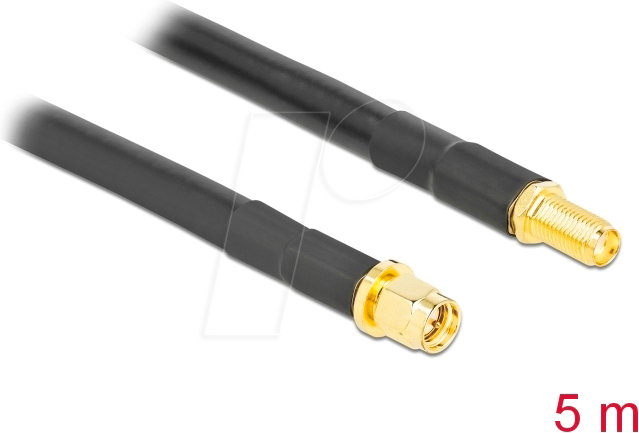 DELOCK 90460 - SMA Stecker zu SMA Buchse LMR/CFD300 5 m