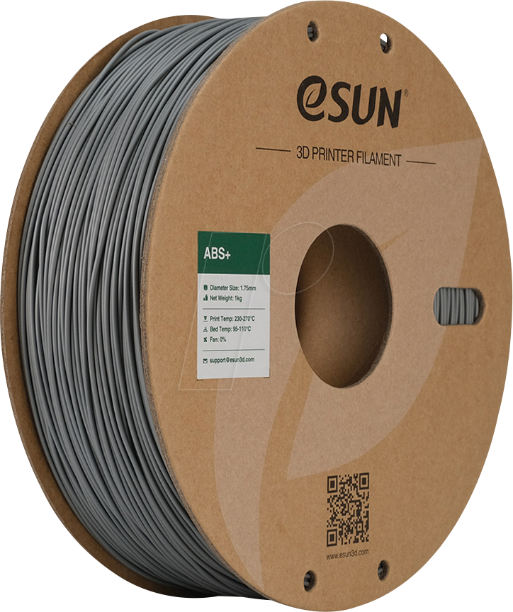ESUN 72229112 - Filament, ABS+, 1,75 mm, silber, 1 kg