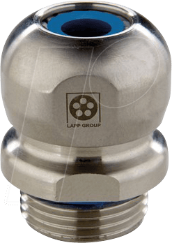 LAPP 53806740 - Kabelverschraubung, M 16 x 1,5, Ø 6 - 10 mm, silber, IP69K