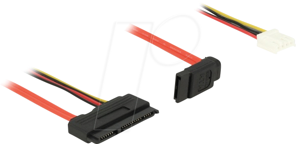 Thumbnail - DELOCK 84852 - SATA 6 Gb/s 7 Pin Bu. + Floppy 4 Pin Bu. > SATA 22 Pin Bu. 30 cm