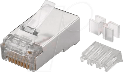 GOOBAY 72502 - RJ45 Stecker, CAT 6A STP geschirmt