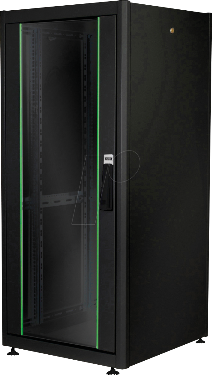 DIGI 1926U66DB - 19'' Netzwerkschrank, 26HE, 600 mm Tiefe, schwarz