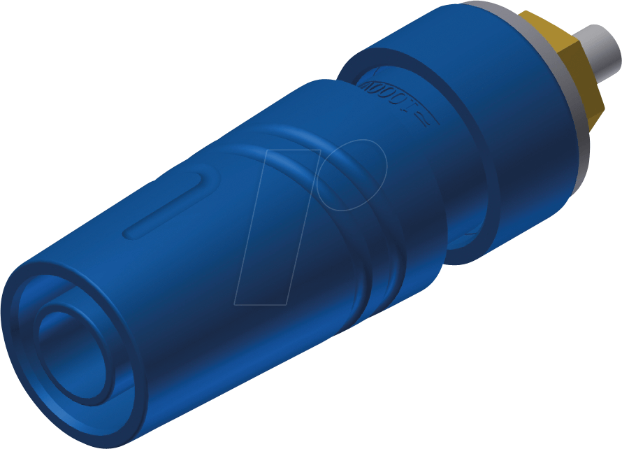 SAB 2640 LK BL - Aufbaubuchse, 4 mm, blau, gesichert, Lötanschluss