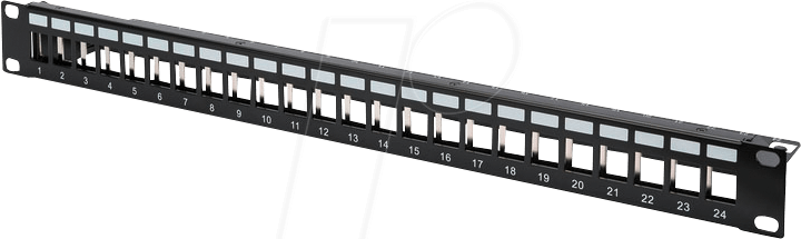 Thumbnail - DIGITUS DN91411 - 19'' Patchpanel für 24x Keystone Module, schwarz