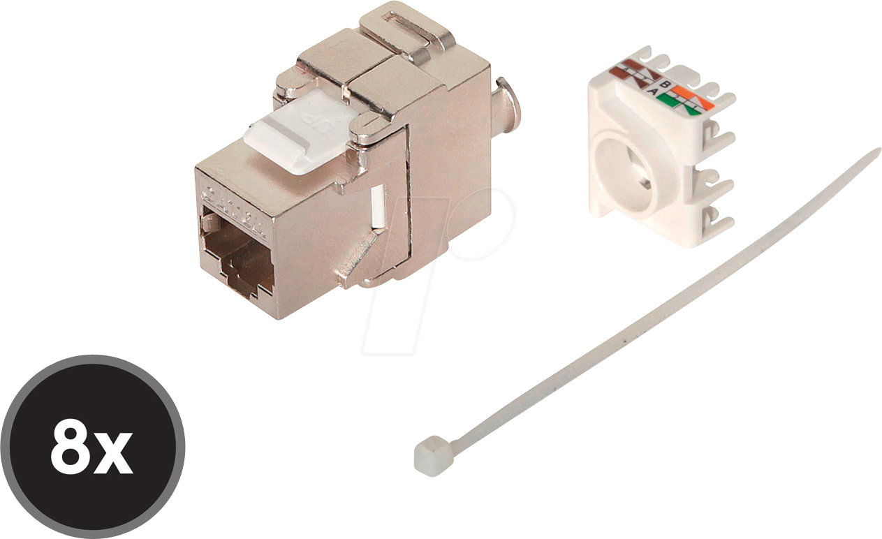 SHVP BS75004-8 - Keystone Cat.6 A zertifiziert, 500 MHz, 8 Stück