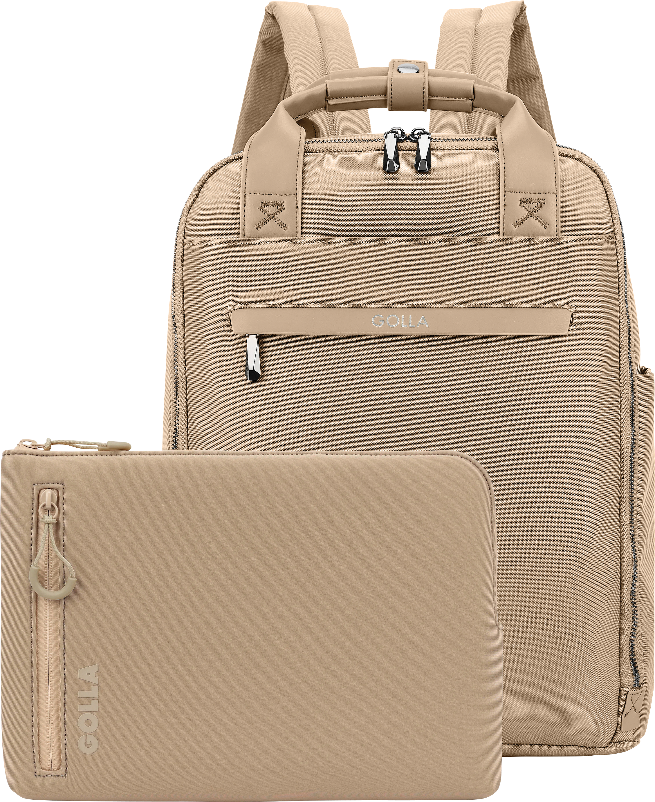 Thumbnail - GOLLA 76470 - Laptop Rucksack 15.6'' mit Sleeve 15'' als Set in coffee