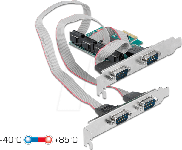 DELOCK 90410 - 4 Port RS 232, seriell, PCIe Karte