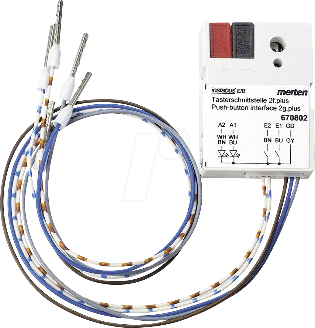 ME 670802 - Tasterschnittstelle 2-fach plus, polarweiß
