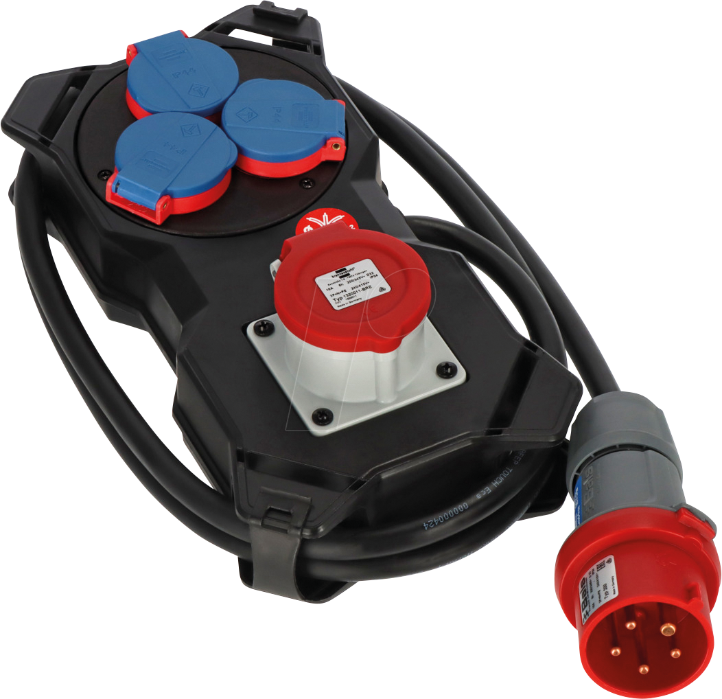 BRE 1151610020 - Baustromverteiler, CEE 400V / 230V, Stromstation, IP44, 2 m Kabe