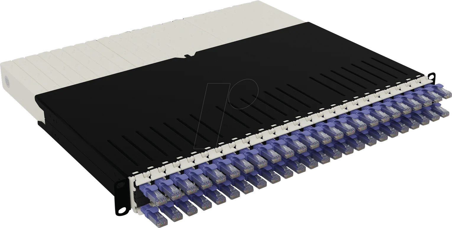 Thumbnail - PB PONEX8UTPVI - Kabelmanagementsystem, 24-Port, Cat.6a UTP, 0,8 m, violett