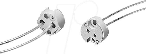 HGM 3230424 - Lampenfassung, G4, GY6,35, Keramik, weiß