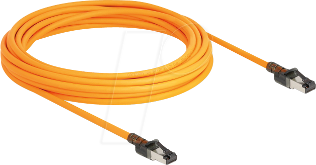 DELOCK 80415 - LED Patchkabel, Cat.6a, S/FTP, USB Type-C™, orange, 7,5 m
