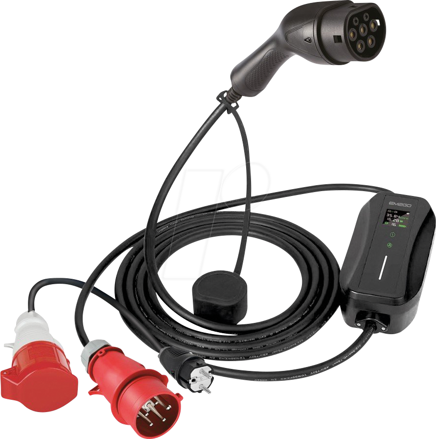 EM2GO EM011 - Mobiles Ladegerät, SCHUTZKONTAKT+CEE, 11 kW, 6m