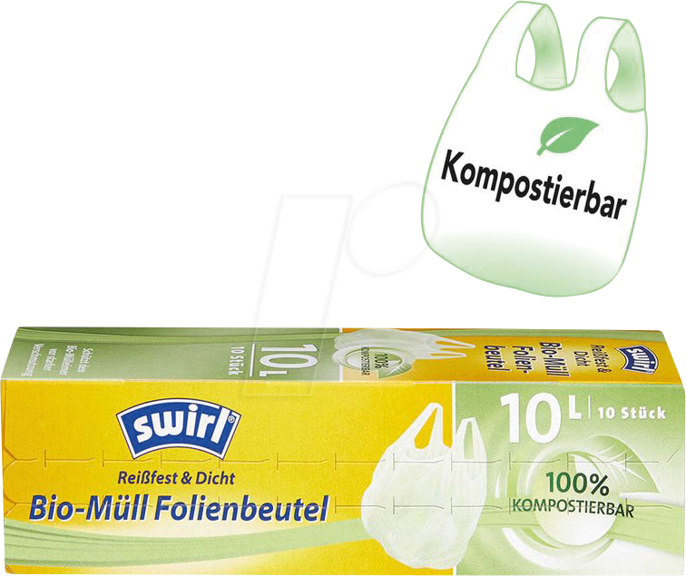 SWIRL 2093954006 - Swirl Biomüllbeutel, 10 Stk,10 Liter