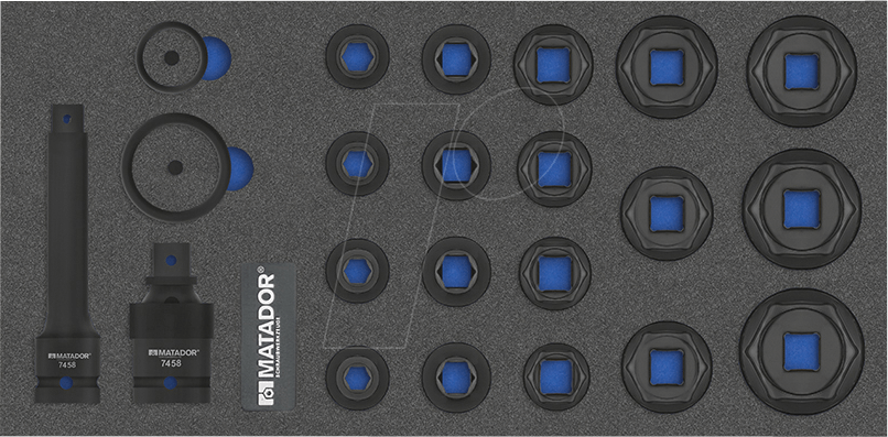 Thumbnail - MAT 8164 7475 - Steckschlüsselsatz, Kraft, 1/2'', 24-teilig