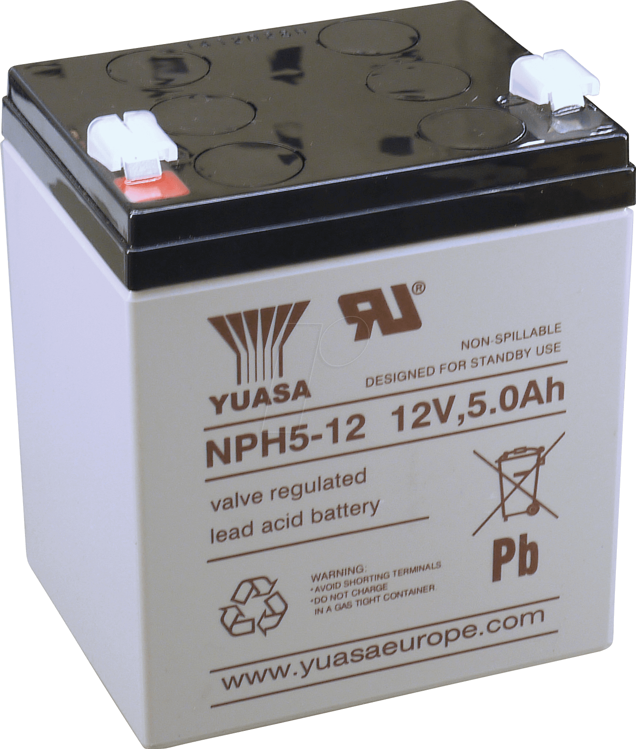 YU NPH5-12 - Blei-Vlies-Akku, 12 V, 5 Ah, hochstromfest