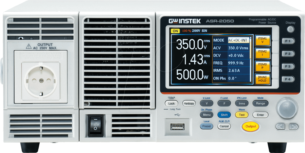 Thumbnail - ASR-2050 EU - Labornetzgerät, 0 - 250 V, 0 - 20 A, programmierbar, EU, GPIB, A