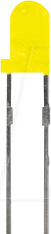 EVL 204-10UYD - LED, 3 mm, bedrahtet, gelb, 200 mcd, 40°