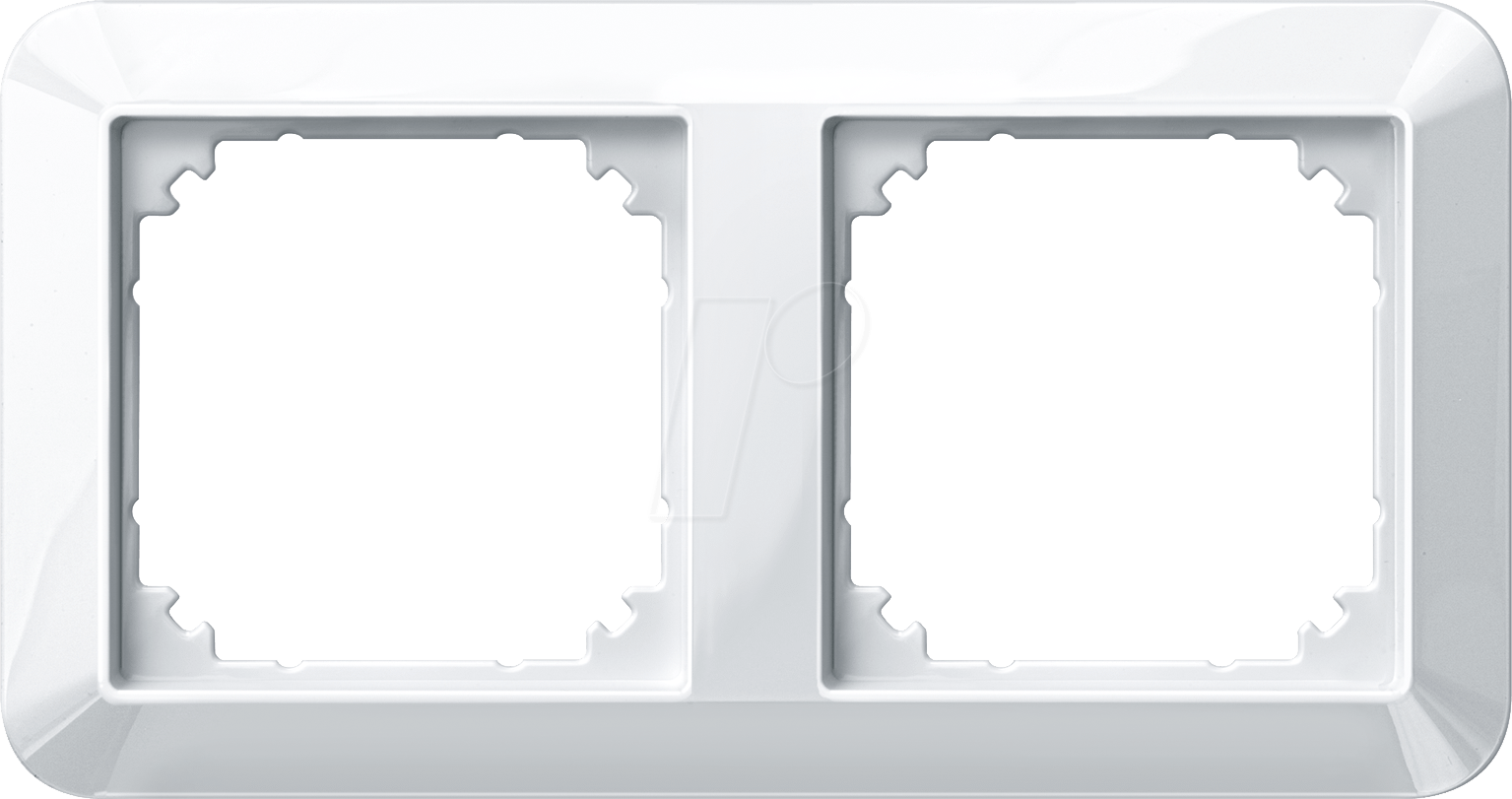EL 1M 389219 - 1-M, Rahmen, 2-fach, polarweiß, glänzend
