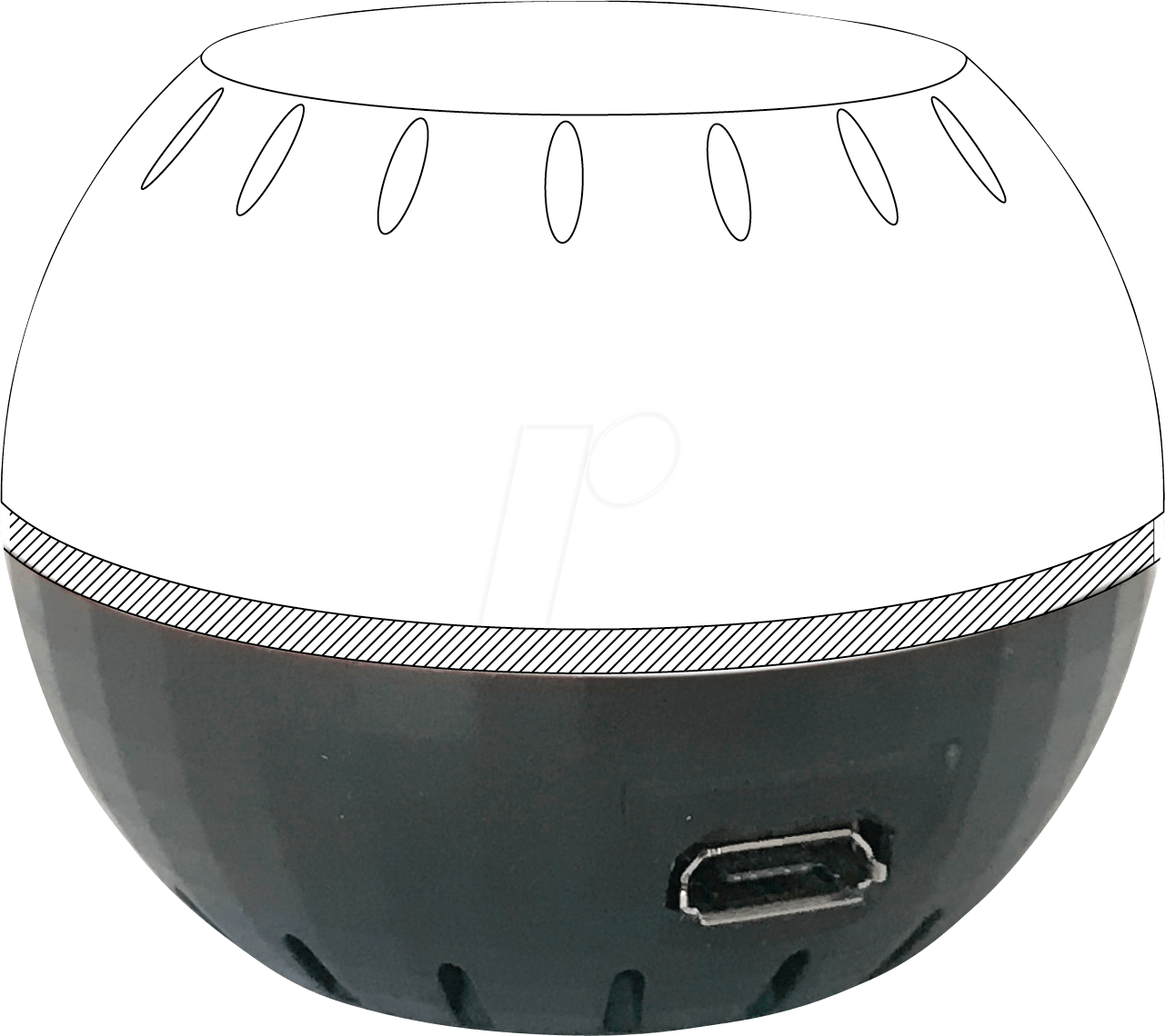 SHELLY HTB USB - Shelly H&T USB Adapter Gehäuseunterteil schwarz