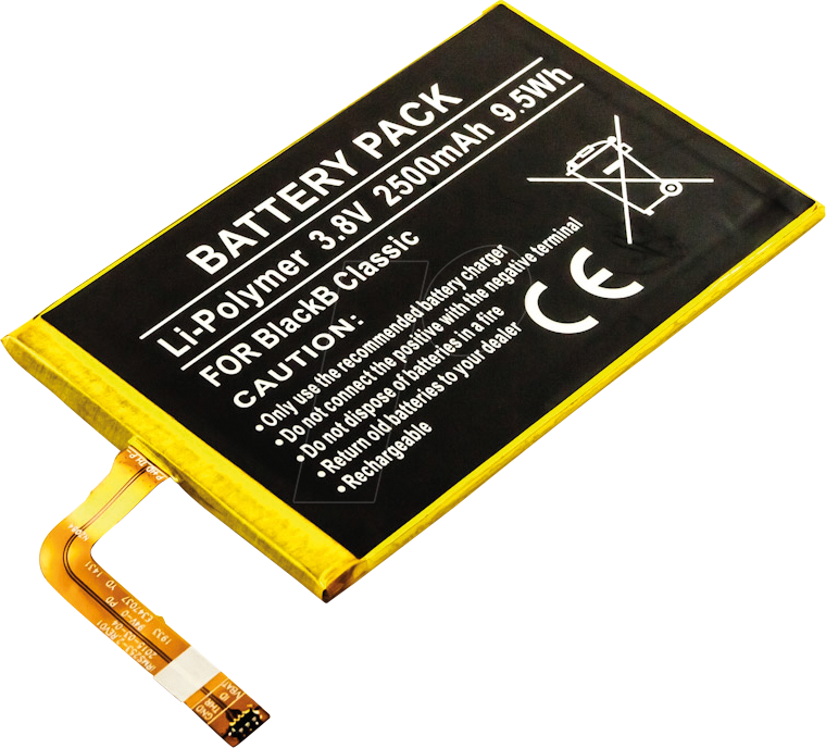 AKKU 13284 - Smartphone-Akku für BlackBerry-Geräte, Li-Po, 2500 mAh