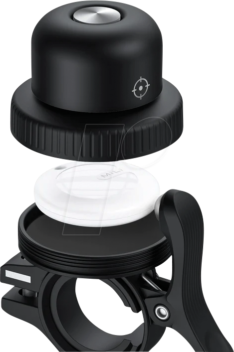 BIKE MIBELL - Bike - Fahrradklingel+Tag, Anti-Loss, Apple zertifiziert, schwar