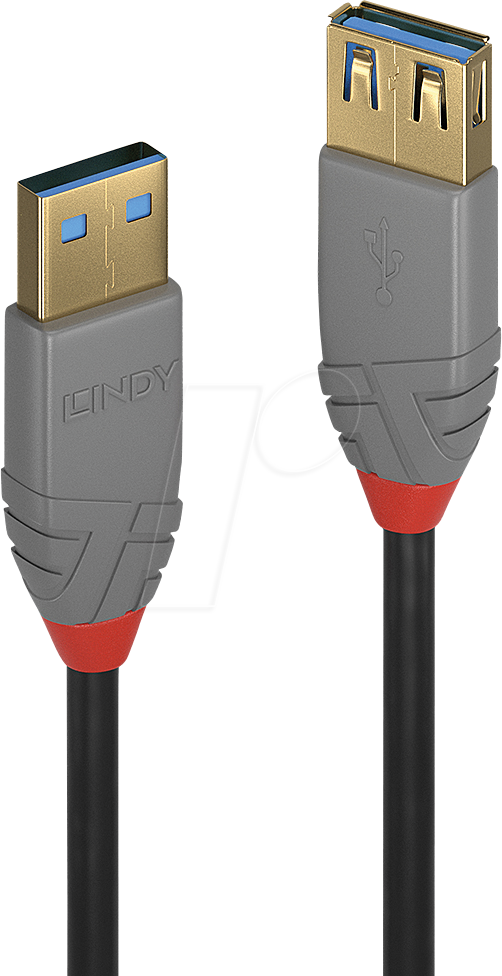 LINDY 36761 - USB 5 Gb/s Kabel, A Stecker auf A Buchse, 1,0 m