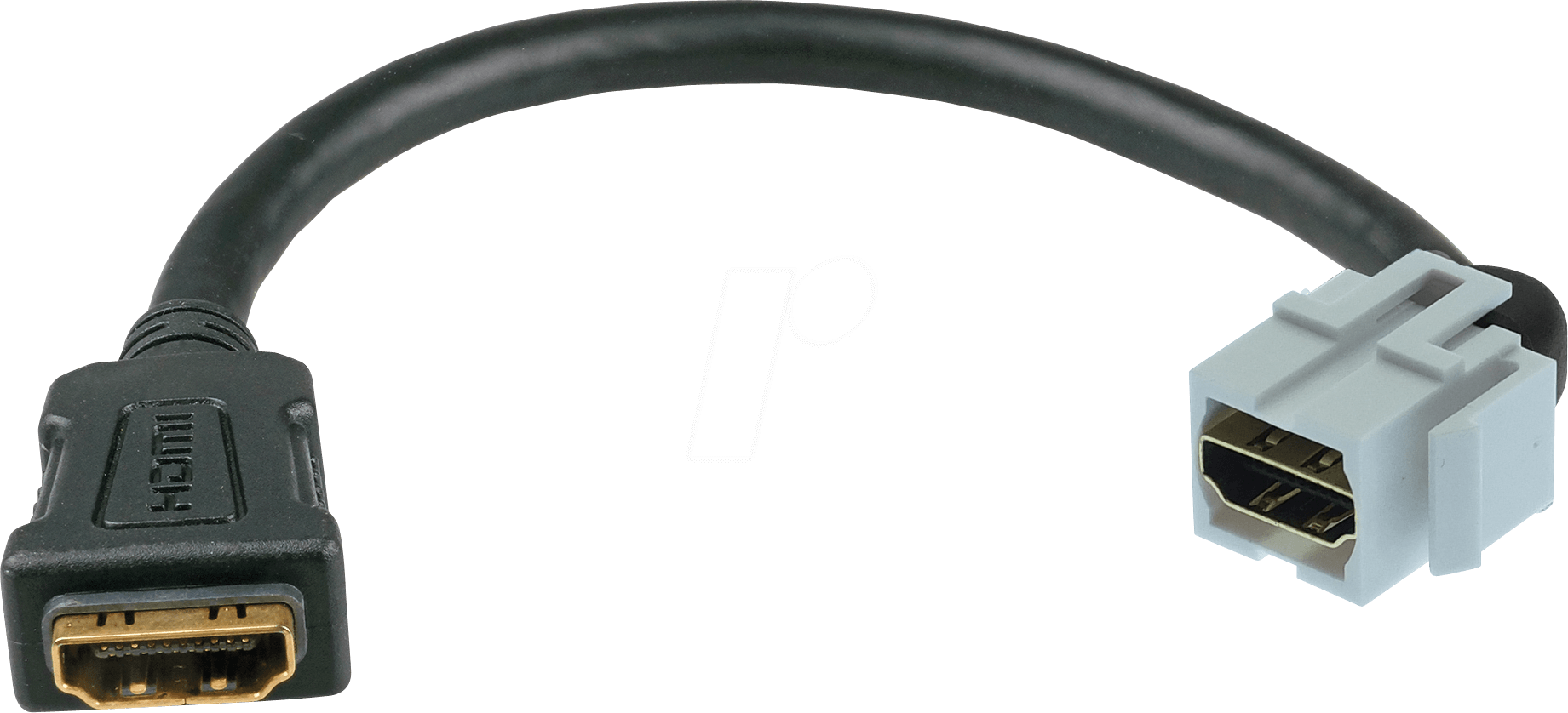 TTL 151630-0,2M - Keystone HDMI 80°F/HDMI F 0,2M Kabel weiß