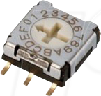 ECE ERD716AM06Z - SMD-Drehcodierschalter, 16-pol hexadezimal