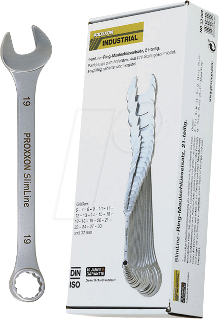 PROXXON 23822 - Ringmaulschlüsselsatz, SW 6-32, 21-teilig
