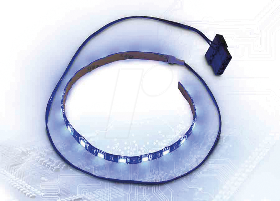 IT88885448 - Inter-Tech LED Streifen, blau, 30 cm