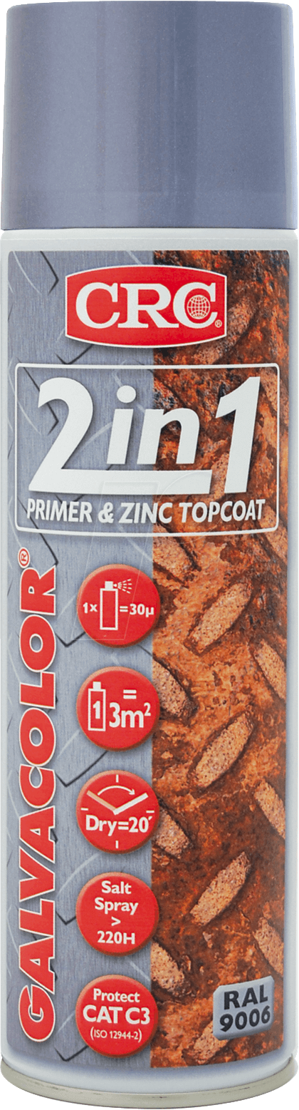 KONTAKT 20584 - Rostschutzfarbe, Galvacolor 9006, 500 ml, Spraydose, silber