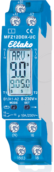 MFZ12DDX-UC - Multifunktions-Zeitrelais - 1 Wechsler, 250V/10A, Digital