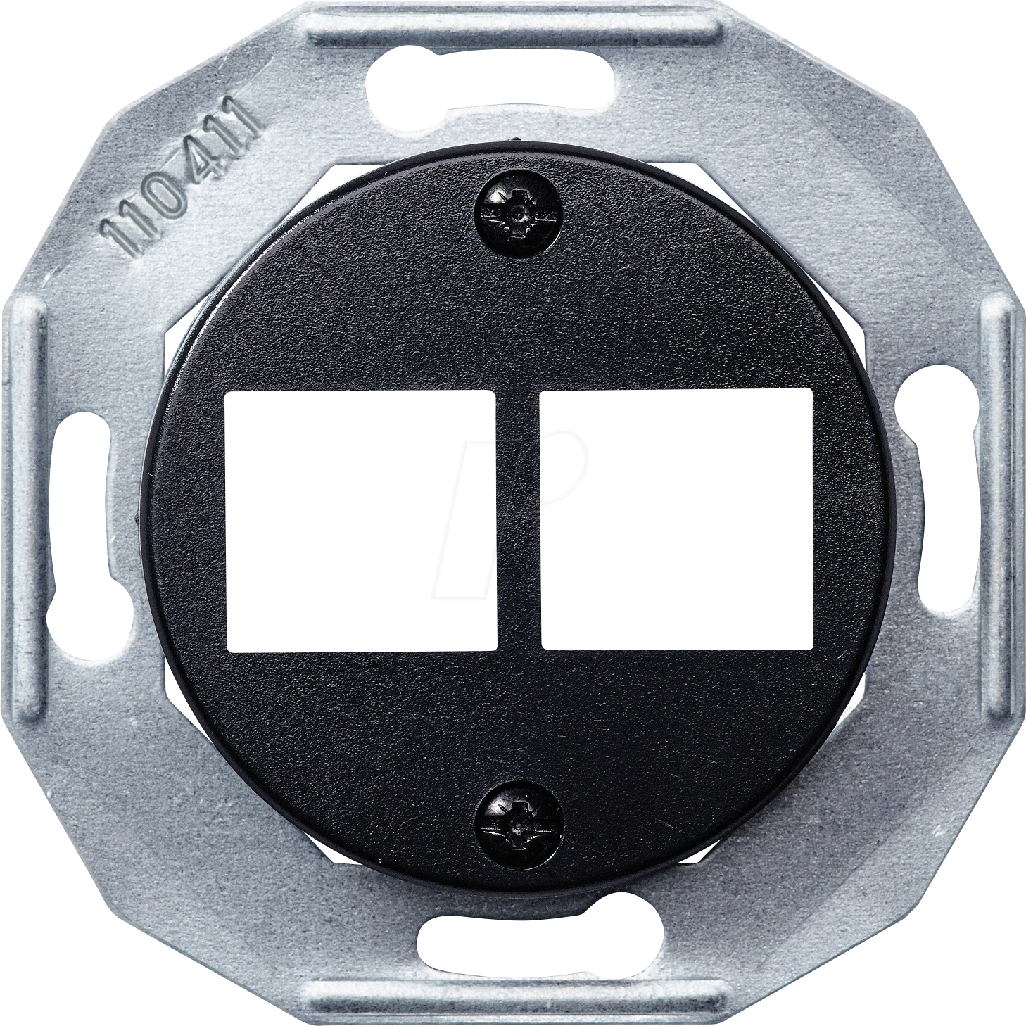 ELSO WDE011703 - Universalanschlusseinheit, 2x RJ45, schwarz, Renova, Retro-Desig