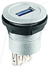 RRJ USB3 AA 633 - USB 3.0-Buchse auf Buchse - Typ A, silber