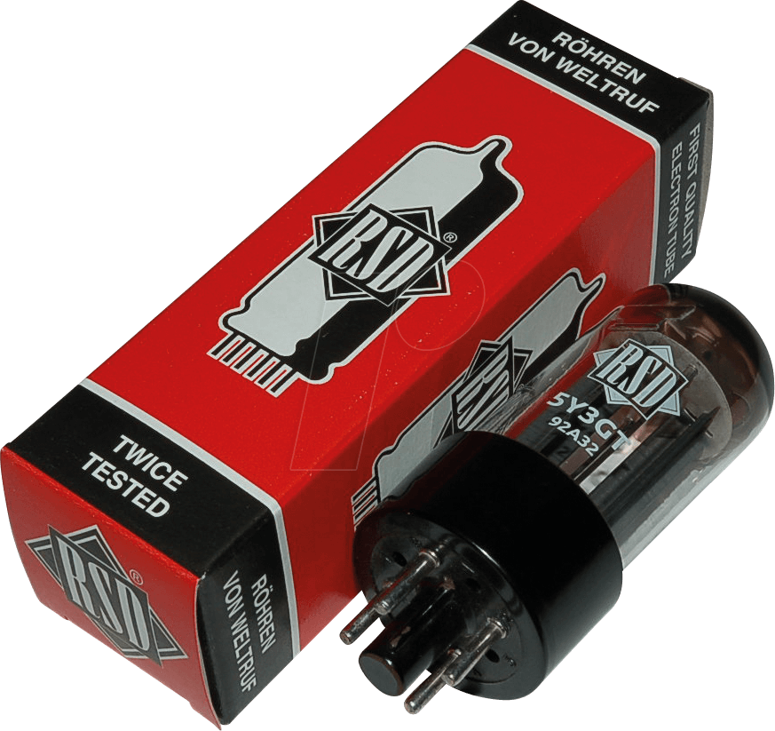 TUBE 5Y3GT - Elektronenröhre, Gleichrichterröhre, Octal, 8-pol, 5 V