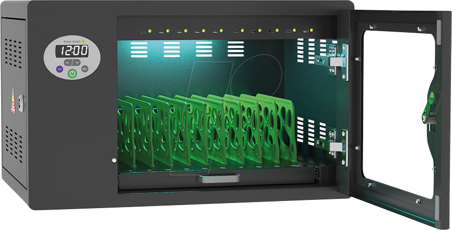 GC PCT01-C10S - Ladeschrank bis 11'', USB-C, UVC-Desinfektion, bis 10 Geräte