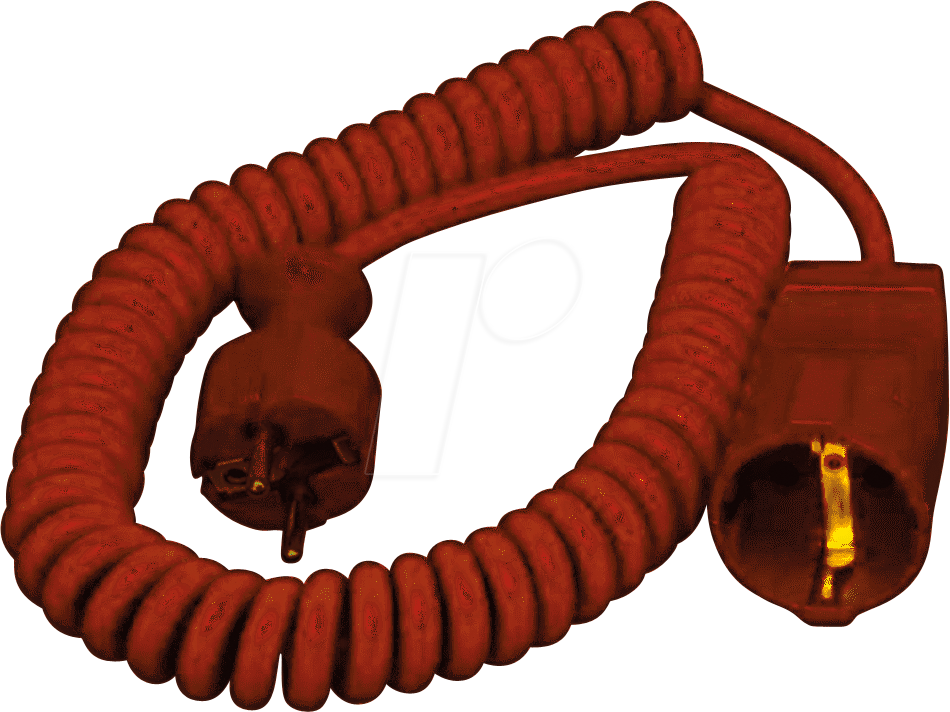 SK-SVL BR - Spiralverlängerung, Stecker/-kupplung, braun