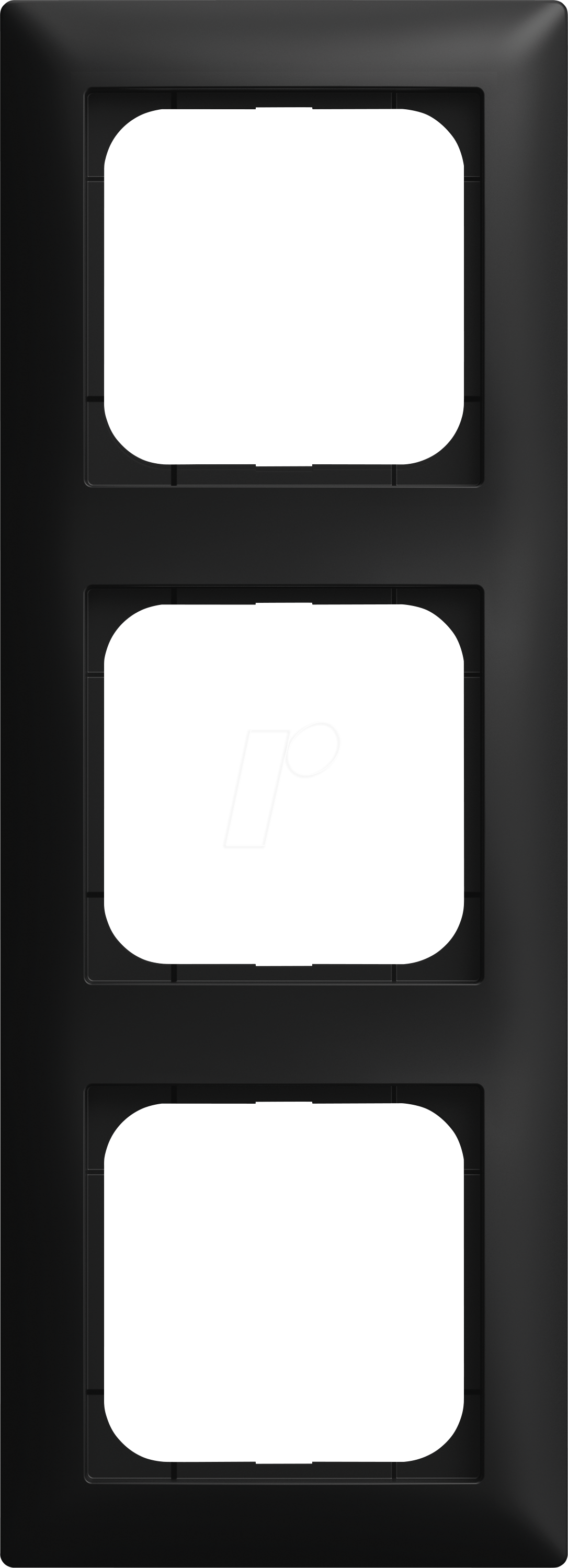 BJ 1723-915 - Abdeckrahmen 3-fach schwarz matt - Busch-balance® SI