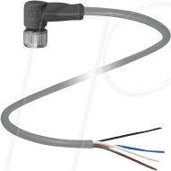 V1-W-2M-PUR - SAL M12, 4-pol, 2 m, Kabelkupplung, gewinkelt