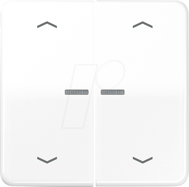 Thumbnail - JG CD102KO5PWW - Wippe, 2-fach, alpinweiß, Lichtleiter, Pfeilsymbole