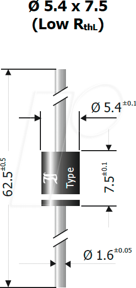 SBX2040-3G - Schottky-Gleichrichterdiode, 40 V, 20 A, Axial Ø5,4 x 7,5 mm
