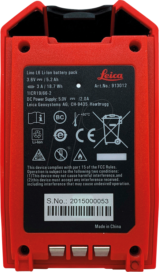 LEICA 913012 - Lino L6R-1 / L6G-1 Li-Ionen-Akku
